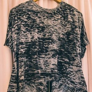 Black & Gray Marble Crop Top